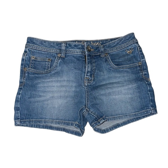 Justice Medium Wash Denim Jean Shorts Sz 14R - Picture 1 of 3